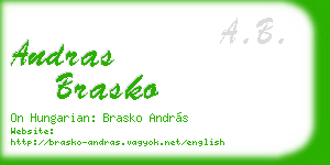 andras brasko business card